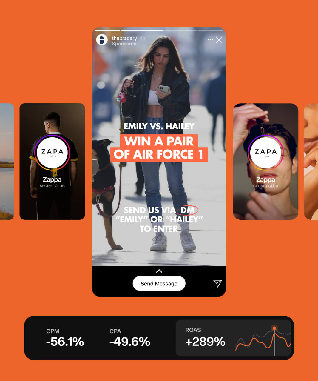 Image showing Instagram Stories with KPIs